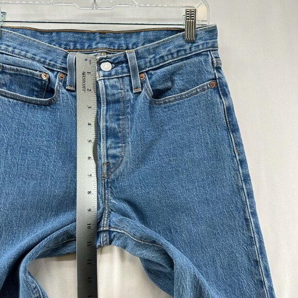 Levi's Jeans Womens Size 27 Button Fly Skinny Ankle Medium Washed Denim Blue - Picture 10 of 11